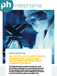 Titelbild der Interpharma-Publikation «Annual Report 2025» (englische Version)